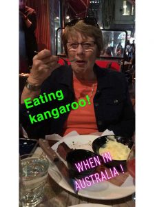 Eating Kangaroo in Australia